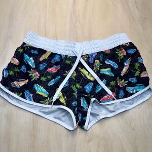 Y2K Ocean Pacific OP Retro Car Swim Shorts Women's Large 00s Surf Beach